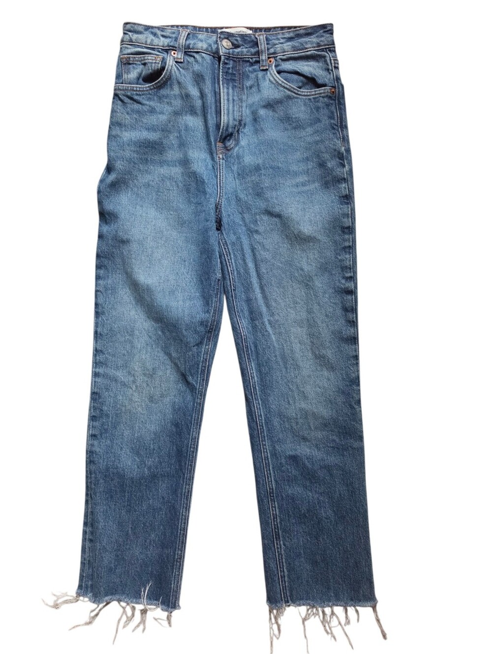 Reformation Liza Ultra High Rise Straight Jeans Blue Size 29